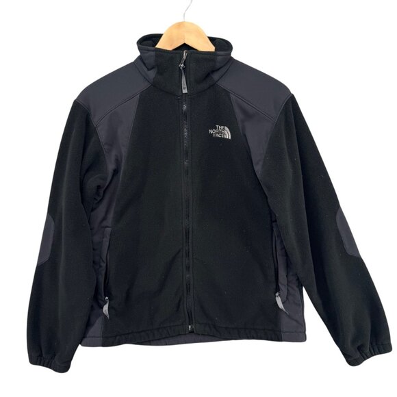 The North Face Jacket Womens Black Fleece Soft Shell Full Zip Pockets Size M - Picture 1 of 12